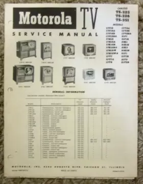 68P720312 MOTOROLA Tv Service Manual Supplement Chassis #2