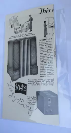 S-10 MOTOROLA Radio Lazy Boy Fold Pamphlet #2