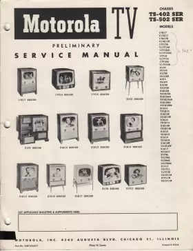 TS-402 MOTOROLA Tv Service Manual Chassis