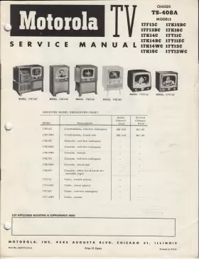 TS-408A MOTOROLA Tv Service Manual Chassis