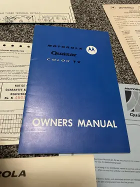 TS-931 MOTOROLA Quasar Tv Manual Service Booklet