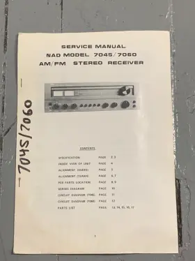 7045-7060 NAD Receiver Service Manual