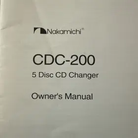 0D07025A NAKAMICHI Disc Cd Changer Manual