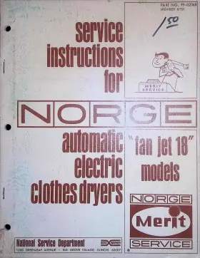 99-02068 NAN Norge Fan Jet Dryer Service Manual Borg Warner