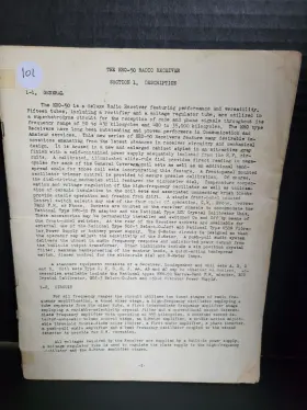 HRO-50 NATIONAL Radio Communication Receiver Instruction
