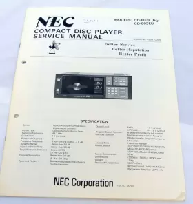499910209 NEC Cd Player Service Manual