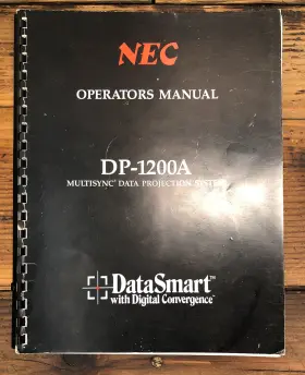 DP-1200A NEC Projector Owners User Manual
