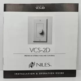 DS00101 NILES Stereo Volume Control Operation Manual