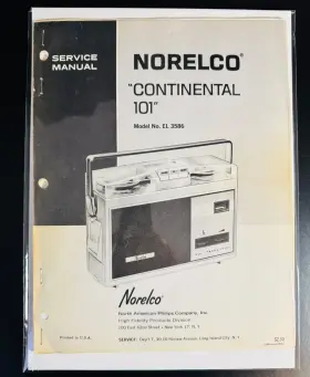 EL-3586 NORELCO Continental Tape Recorder Service Manual