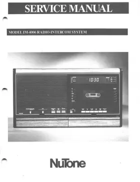 FS-1550 NUTONE Radio Cassette Intercom Service Schematic #2