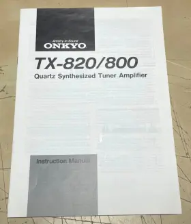 TX-820-800 ONKYO Tuner Amplifier Instruction Manual Pgs