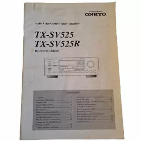 TX-SV525R ONKYO Instuction Manual Control Tuner Amplifier #2