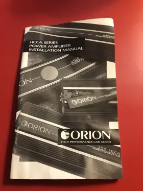 8900-2124 ORION Amplifier Owners Manual Booklet Hcca