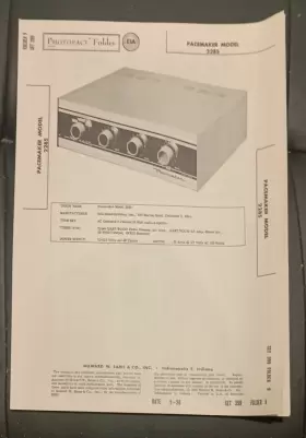 2285 PACEMAKER Audiomodel Wire Schematic Service Manual Audio