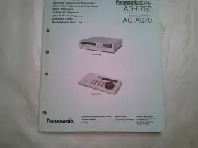 AG-6750 PANASONIC Paper Service Manual Supplement #3