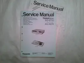 AG-6750 PANASONIC Paper Service Manual Supplement