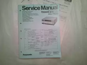 AG-7800 PANASONIC Paper Service Manual Supplements #2