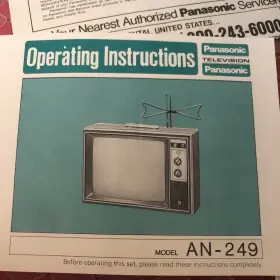 AN-249 PANASONIC Television Operating #2