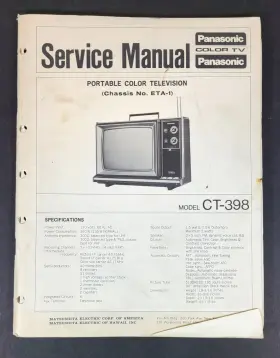 CT-398 PANASONIC Television Service Manual