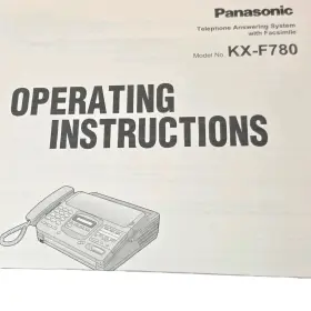 KX-F780 PANASONIC Operating Manual Telephone Answering Fax