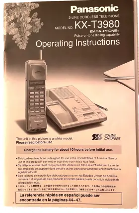 KX-T3980 PANASONIC Line Cordless Telephone Operating