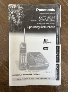 KX-TCM422-B PANASONIC Cordless Telephone Operating