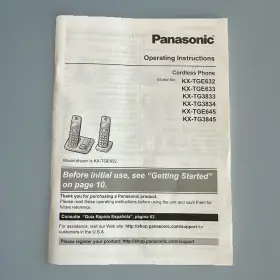 KX-TG3833 PANASONIC Phone Operating Instruction Manual