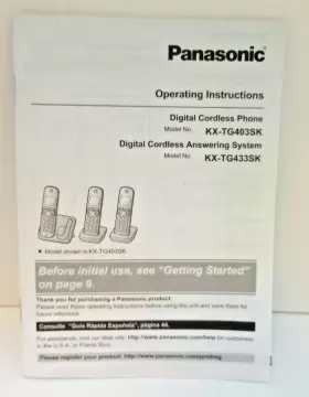 KX-TG403SK-KXTG433SK PANASONIC Digital Cordless Phone Manual