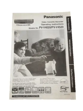 LSQT0191A PANASONIC Omnivision Vcr Manual