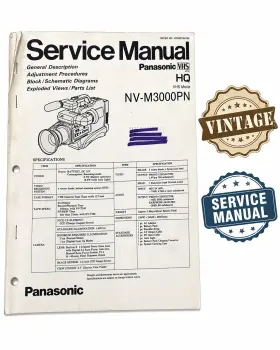 NV-M3000PN PANASONIC Vhs Movie Camcorder Service Manual