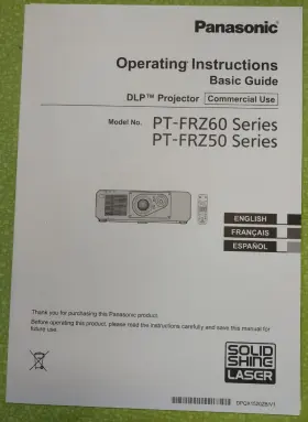 PT-FRZ60 PANASONIC Operating Manual