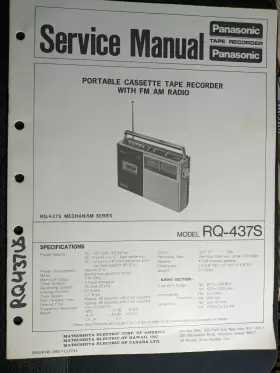 RQ-437S PANASONIC Radio Tape Recorder Service Manual