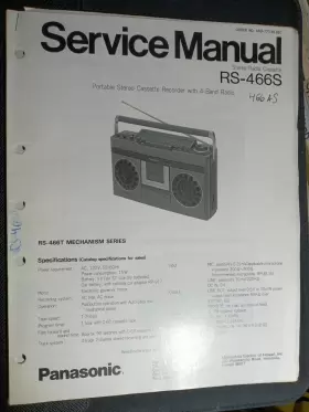 RS-466S PANASONIC Radio Cassette Service Manual