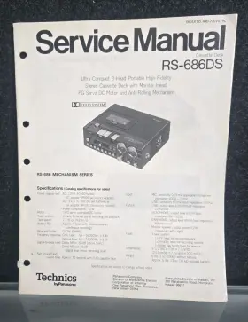 RS-676US PANASONIC Technics Cassette Deck Service Manual