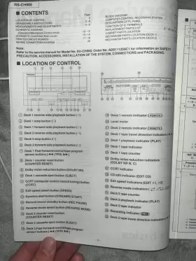 RS-CH900 PANASONIC Technics Service Manual Cassette Deck #2