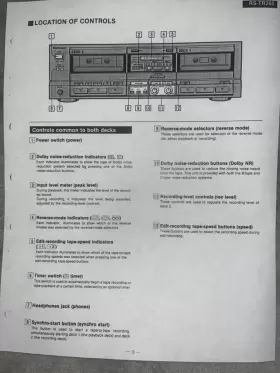 RS-TR265 PANASONIC Technics Service Manual Cassette Deck #3