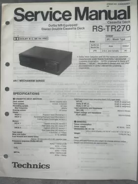 RS-TR270 PANASONIC Technics Service Manual Cassette Deck