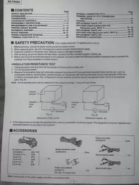 RS-TR333 PANASONIC Technics Service Manual Cassette Deck #2