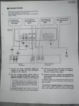 RS-TR333 PANASONIC Technics Service Manual Cassette Deck #3