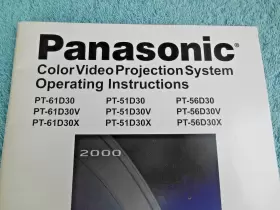 TQB2AA0349 PANASONIC Video Projection Tv Owners Operating #2