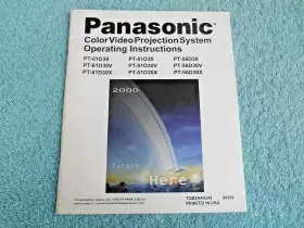 TQB2AA0349 PANASONIC Video Projection Tv Owners Operating