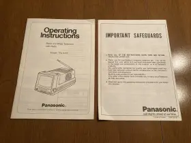 TRJ-513T PANASONIC Tv Radio Operating Manual Important