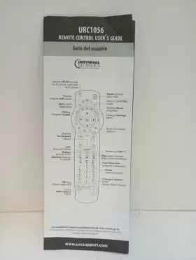 URC1056 PANASONIC Remote Paper Manual English Enspanol Tv Vcr