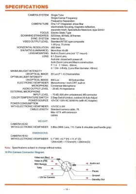VQTW0166 PANASONIC Video Camera Owners Operating Manual #3