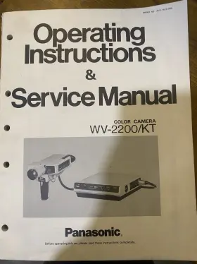 WV-2200-KT PANASONIC Service Manual Camera