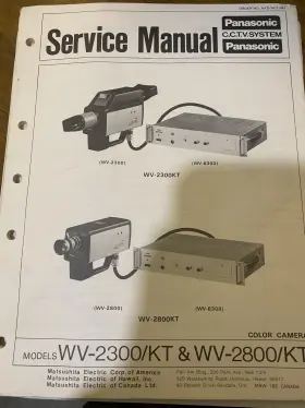 WV-2300KT PANASONIC Service Manual Cctv