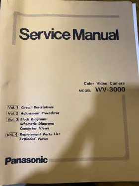 WV-3000 PANASONIC Service Manual Video Camera