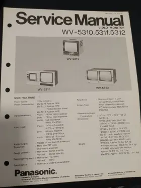 WV-5310 PANASONIC Video Monitor Service Manual