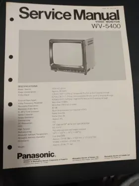 WV-5400 PANASONIC Video Monitor Service Manual