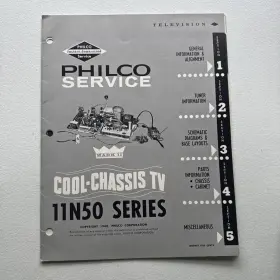 11N50 PHILCO Service Chassis Tv Manual